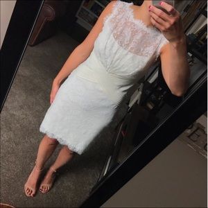 Tadashi lace dress. Perfect for rehearsal dinner!