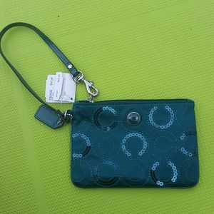 Coach Jade Sequin Wristlet