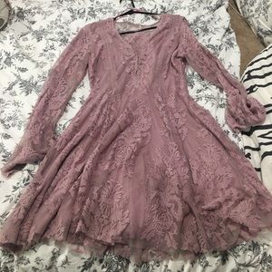 Free people lace dress in amethyst