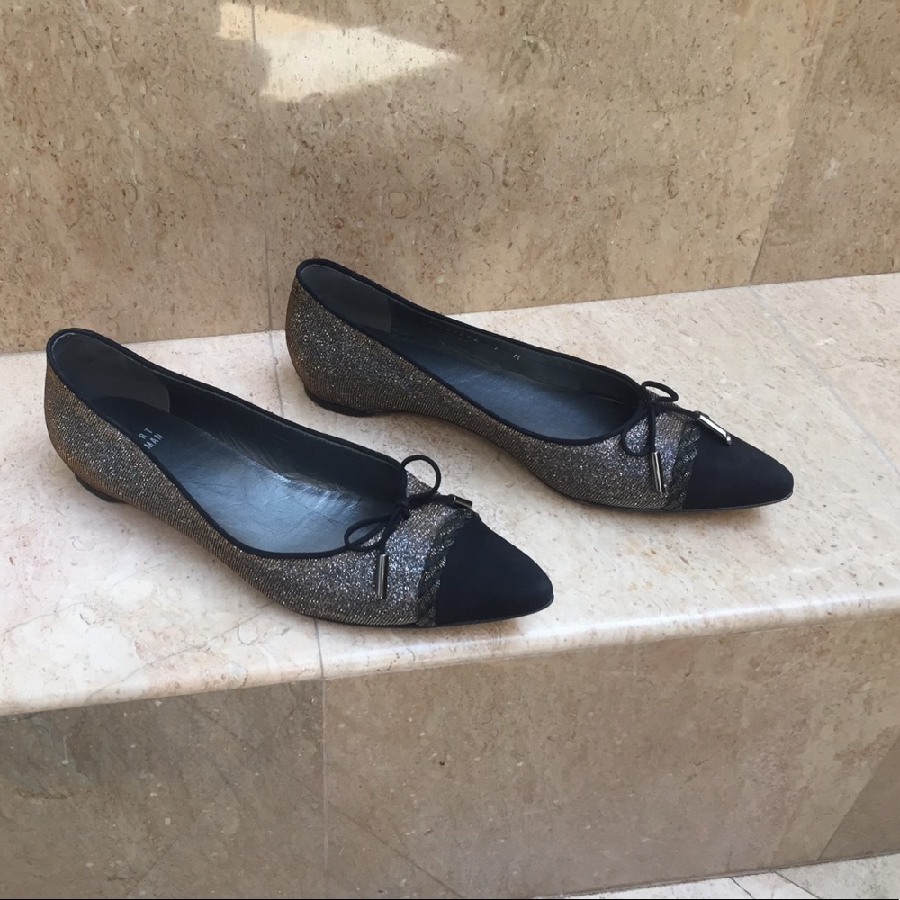 NWT Stuart Weitzman SuedeSparkle Capricorn flat