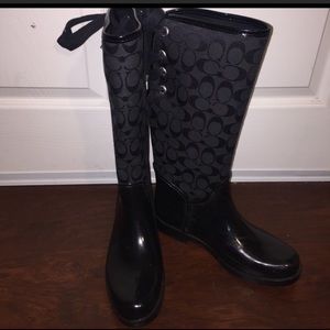 Black Coach Rainboots