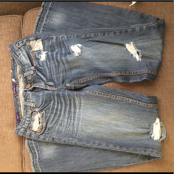 vigoss destroyed stretch flare jean size 3 - Picture 2 of 5