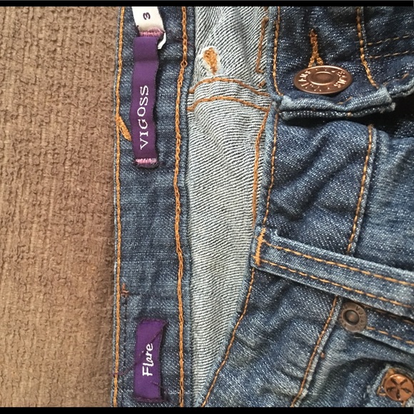 vigoss destroyed stretch flare jean size 3 - Picture 4 of 5