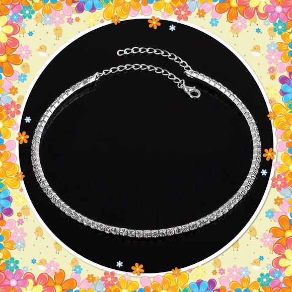 Charming crystal rhinestone collar choker necklace - Picture 2 of 3