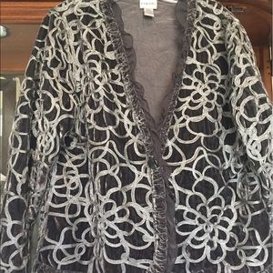 Beautiful black and silver dressy jacket