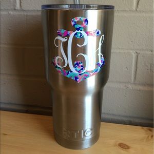 Lilly Pulitzer Anchor with monogram decal