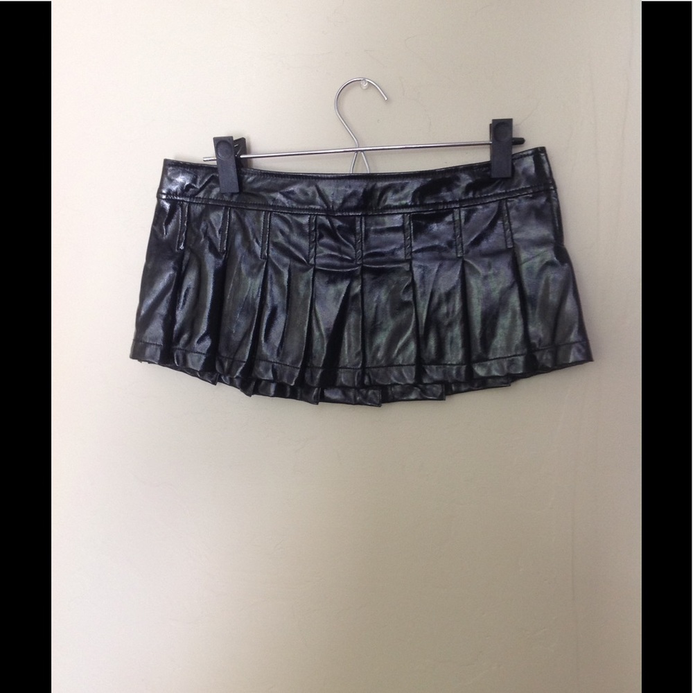 Lip Service vinyl mini skirt