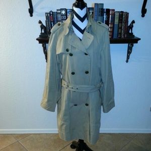 Ann Taylor Loft Khaki Trench Coat