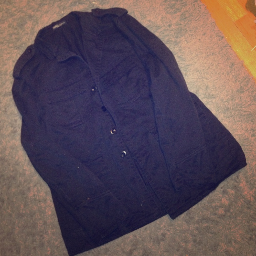RARE  vintage Polo Ralph Lauren navy utility coat