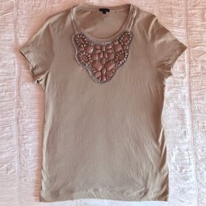 FINAL MARKDOWN!  J. Crew tee with necklace detail
