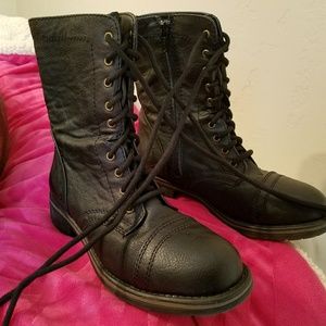 Black high top boots