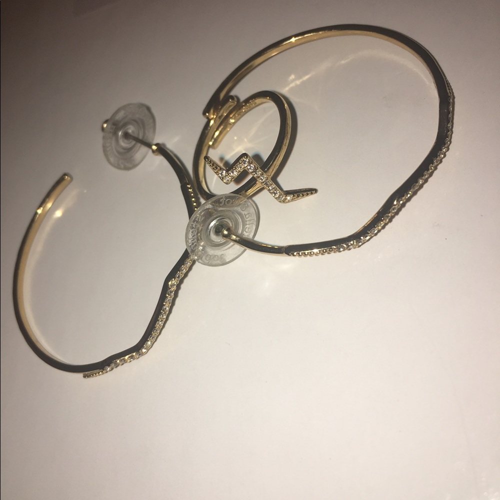 Stella and dot lightning hoops and ring set