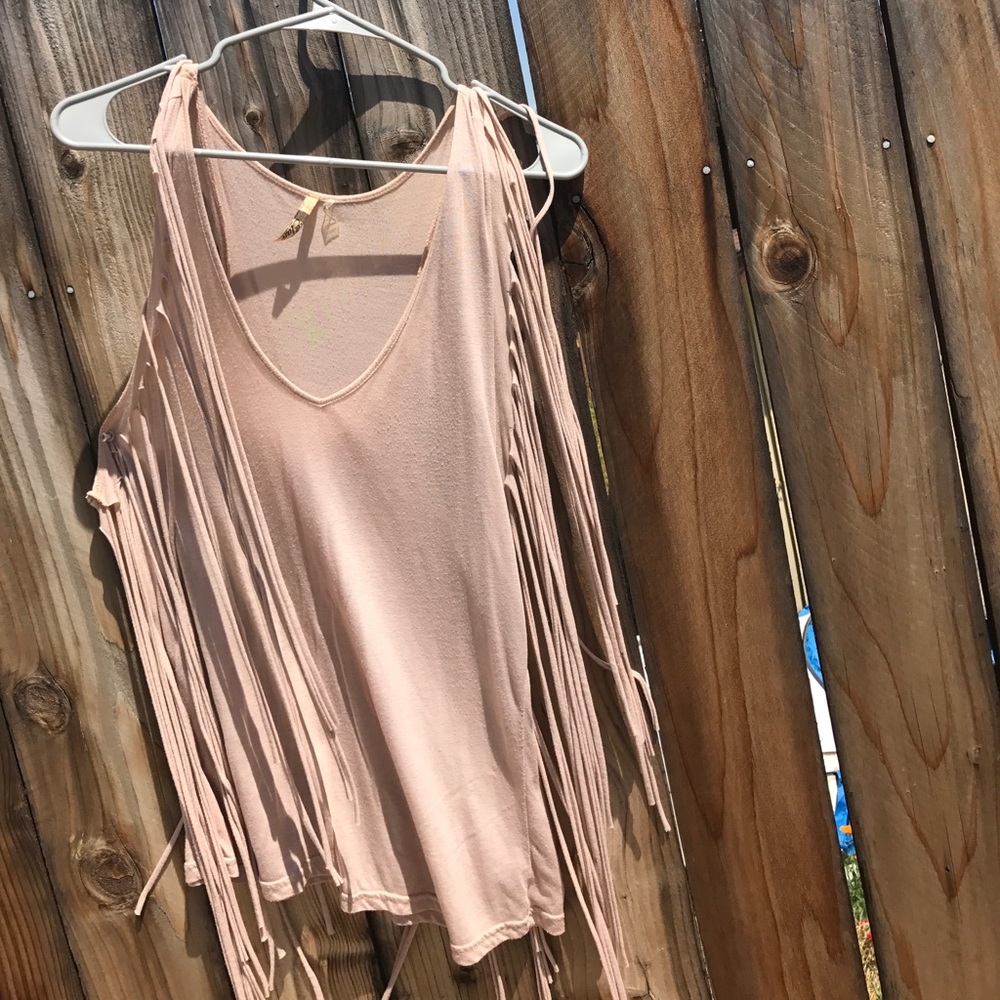 Coachella ready fringed tank