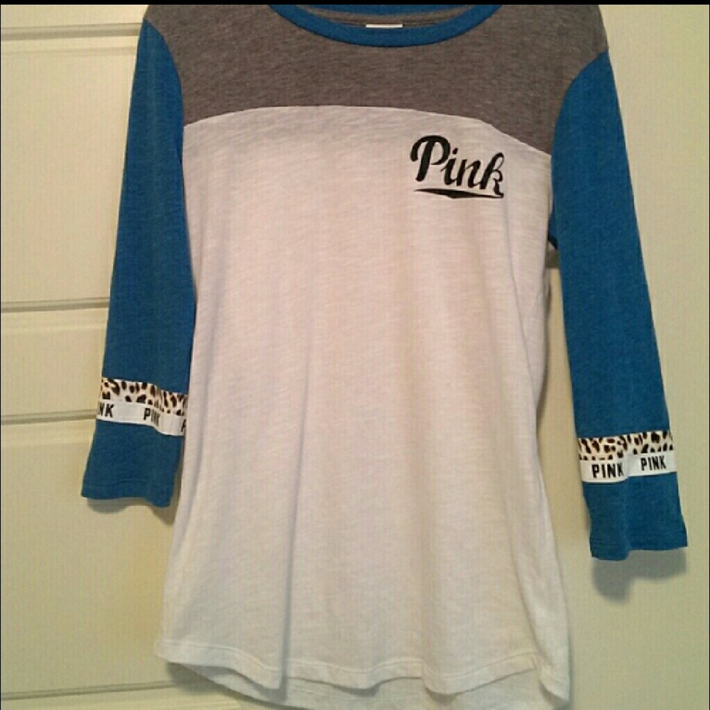Pink vs Leopard three quarter sleeve