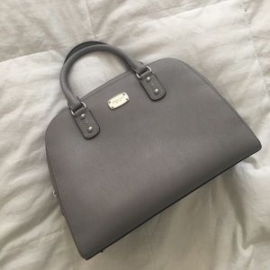 Michael Kors satchel in gray with crossbody strap