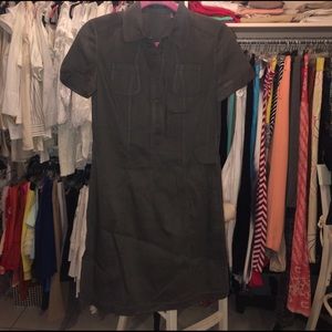 Elle Tahari military green dress