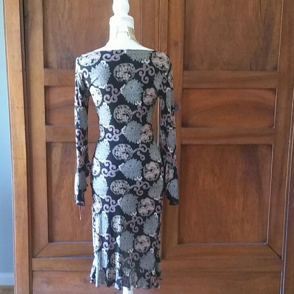 Abs Allen Schwartz pink and black dress size P - Picture 2 of 4