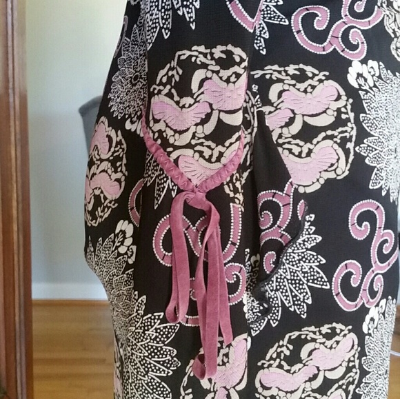 Abs Allen Schwartz pink and black dress size P - Picture 3 of 4
