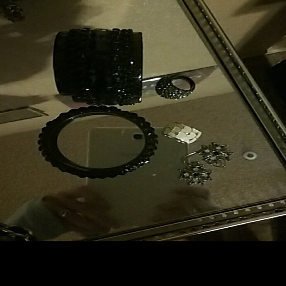 Black stone jewelry bundle