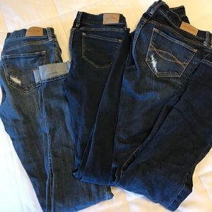 3 pairs of Abercrombie skinny jeans