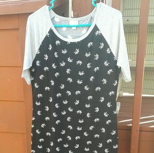 worn once lularoe julia dress with raccoons