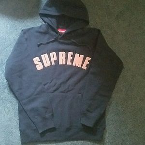 SUPREME Chenille Arc Logo Hooded Sweatshirt