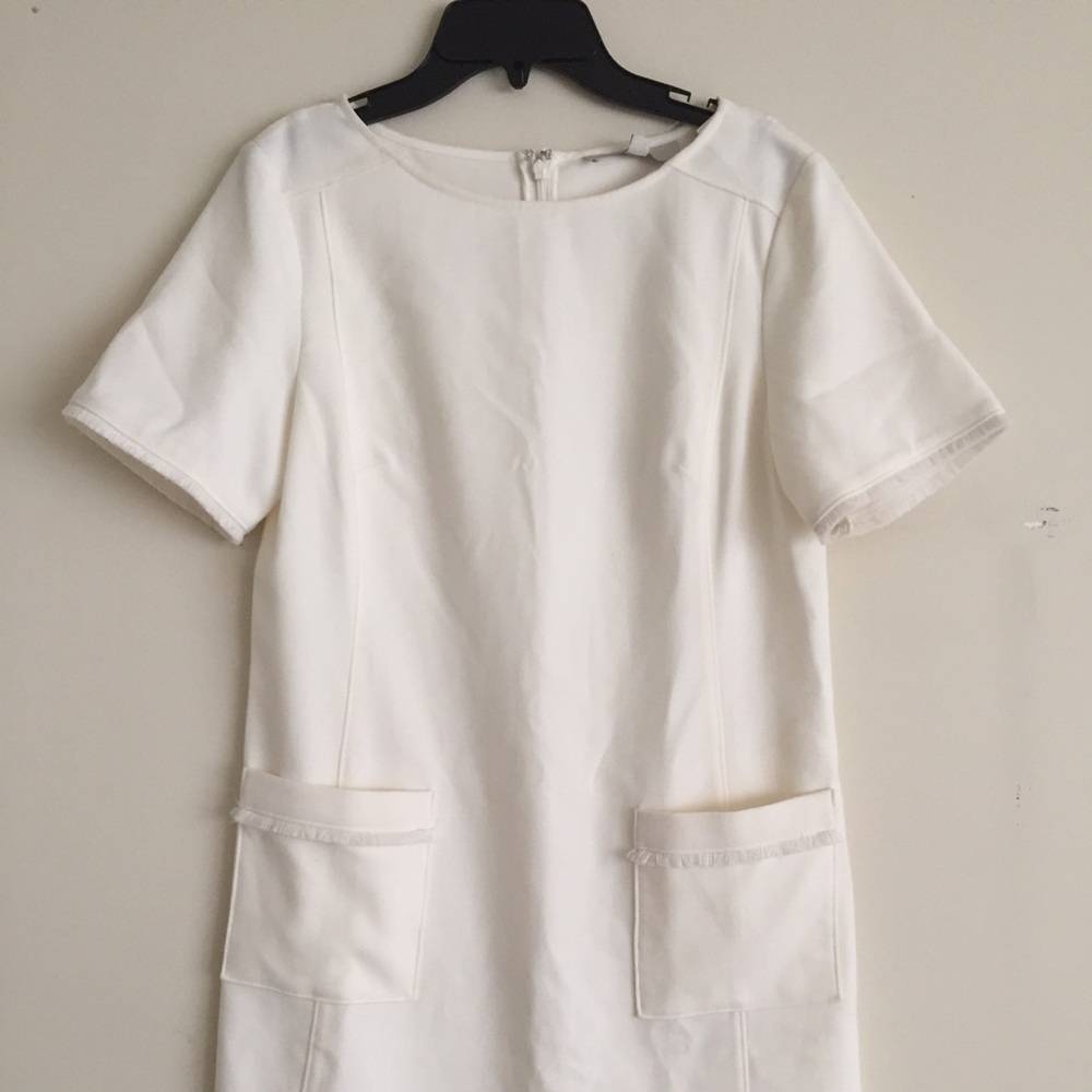 Shift Dress with Fringe Detail