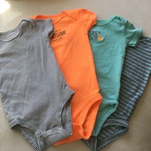 4-pack baby onesies Carter's