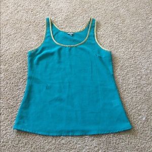 Charlotte Russe Teal & Gold Tank