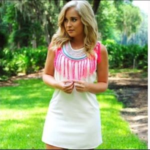 NWT Lulumari Fringe Shift Dress