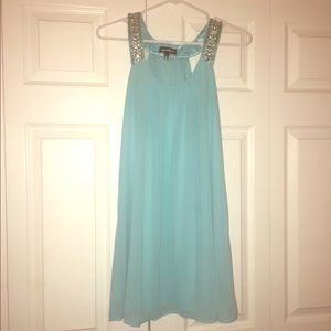 Aqua cocktail dress