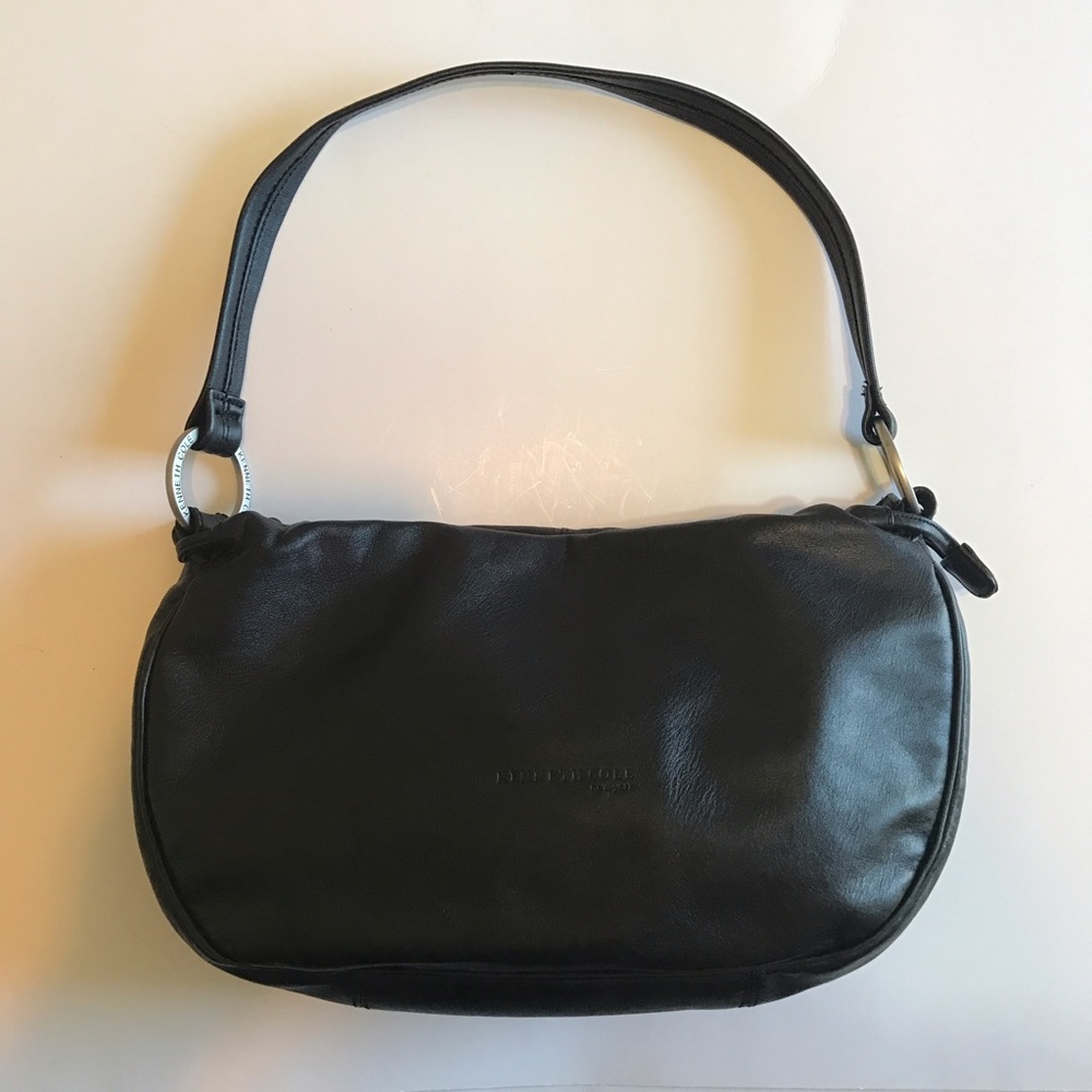 Kenneth Cole New York Black Leather Shoulder Bag