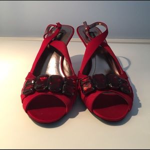 Style & Co red kitten heels