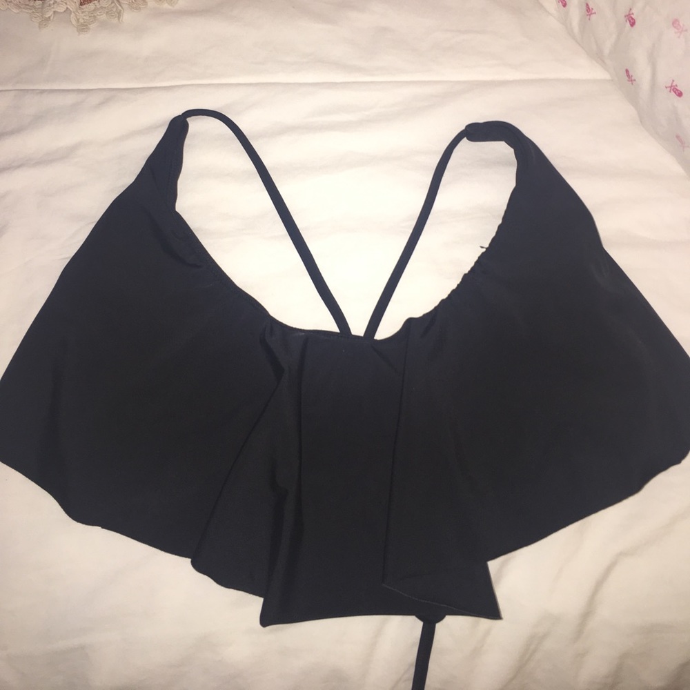 Target Black Ruffle Bikini Top