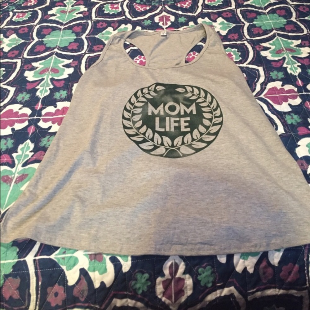 Mom life racerback tank