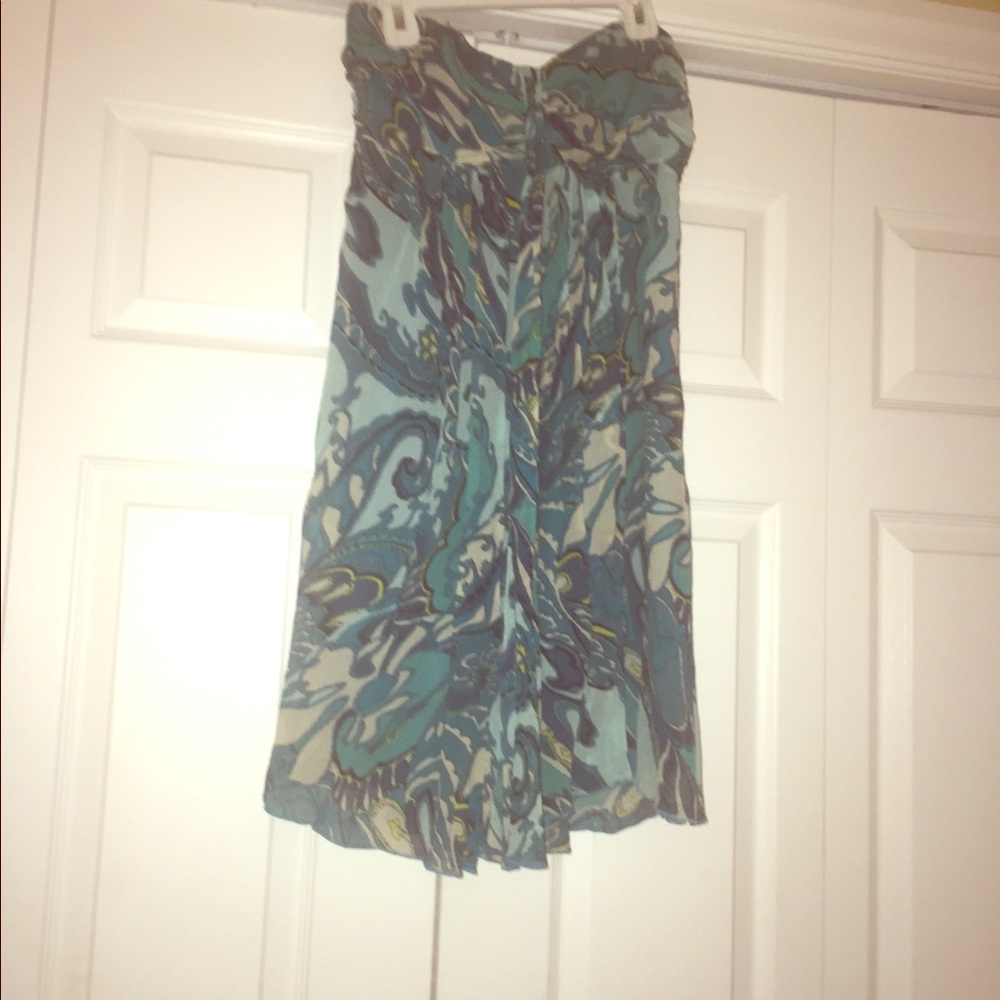 Express Brand strapless aqua dress