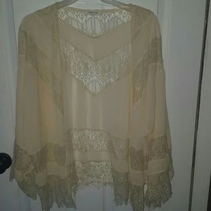 Ivory lace cover up