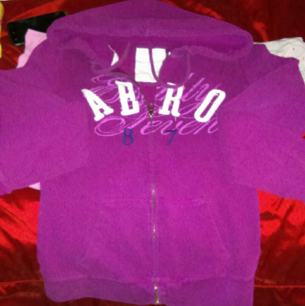 Aeropostale sweatshirt zip up purple