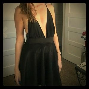 White plunging body suit