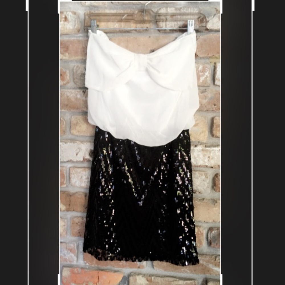White and black dress .. Great for a night out !!