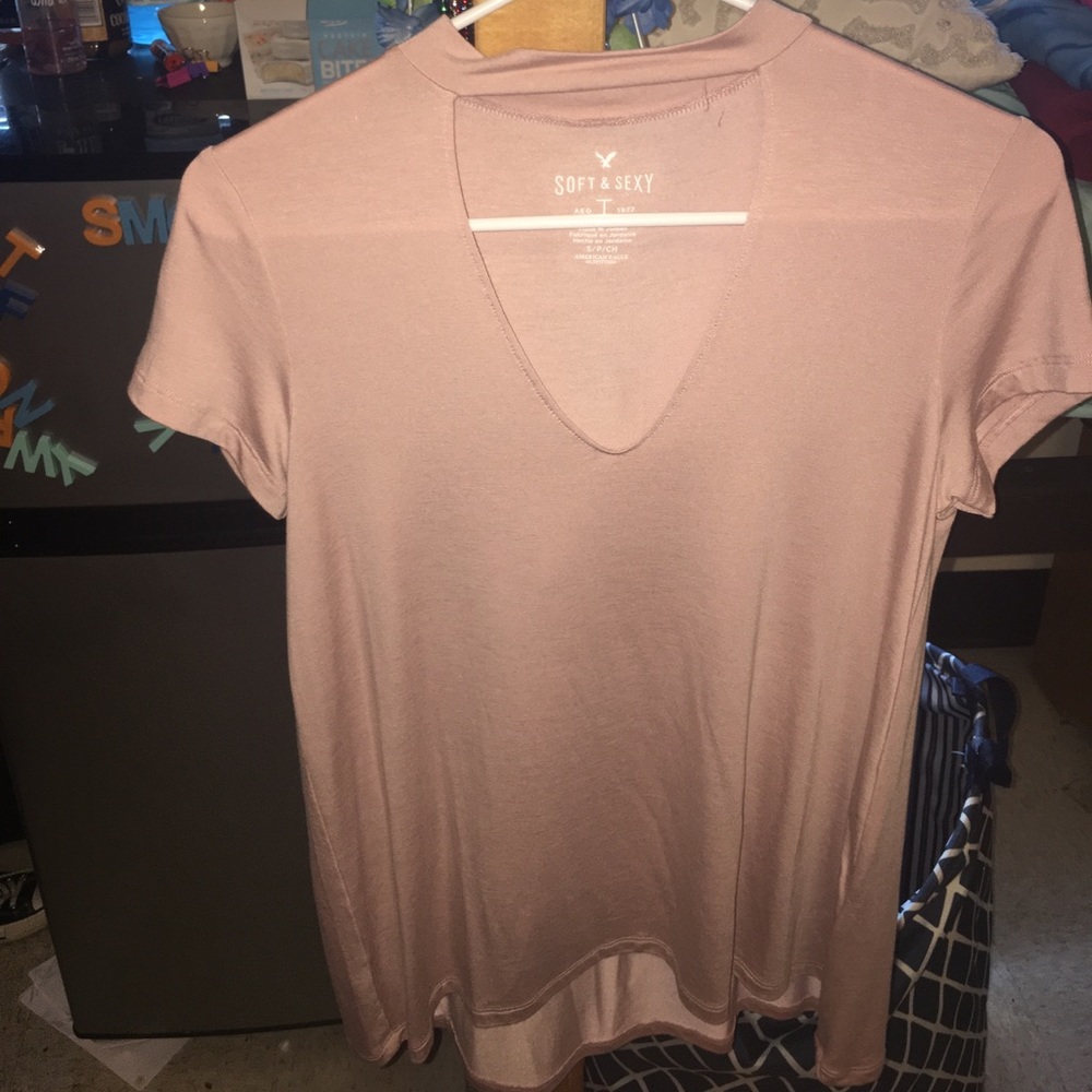 American Eagle Soft and Sexy Choker Tee