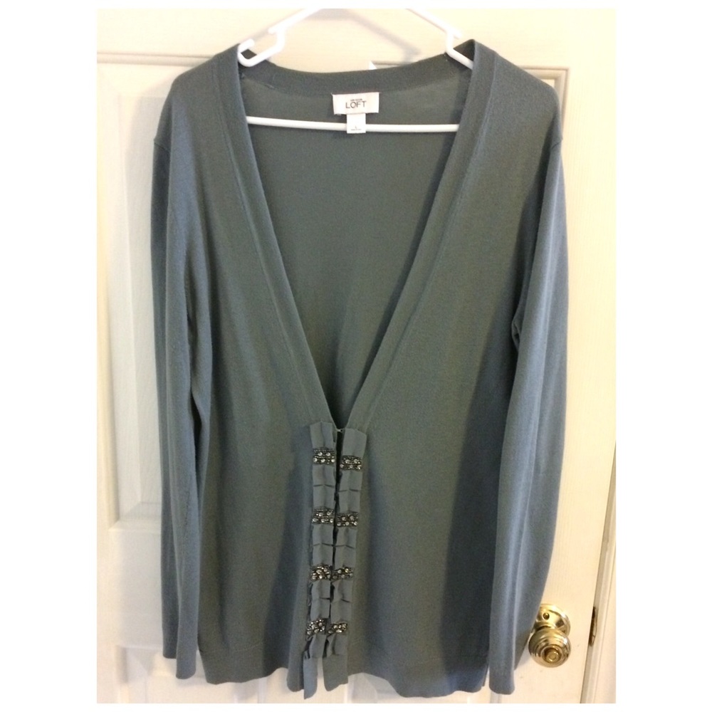 LOFT Jeweled Cardigan