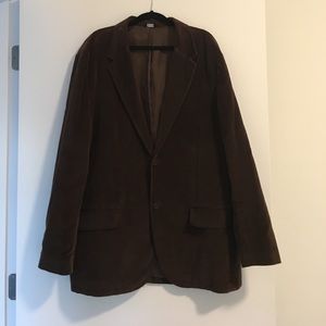Men's Faux-Suede Brown Blazer/Sports Coat GAP