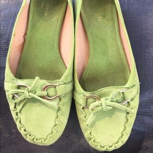 Kate Spade Green loafers leather size 6 M