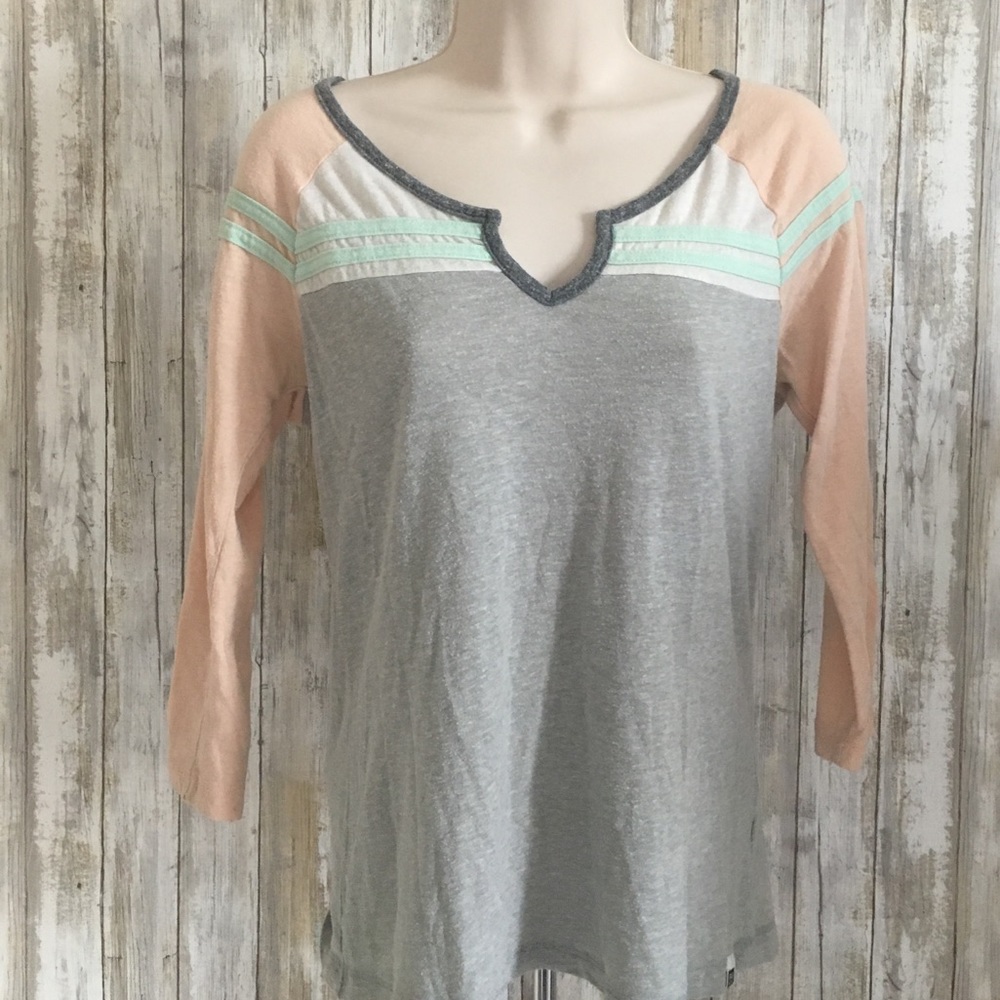 Roxy baseball tee cutout