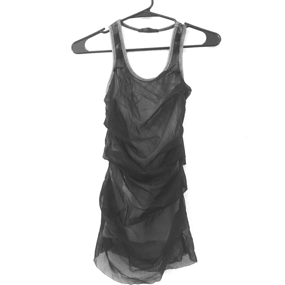 Sheer Black Tank Top