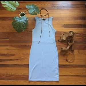 Blue bodycon dress