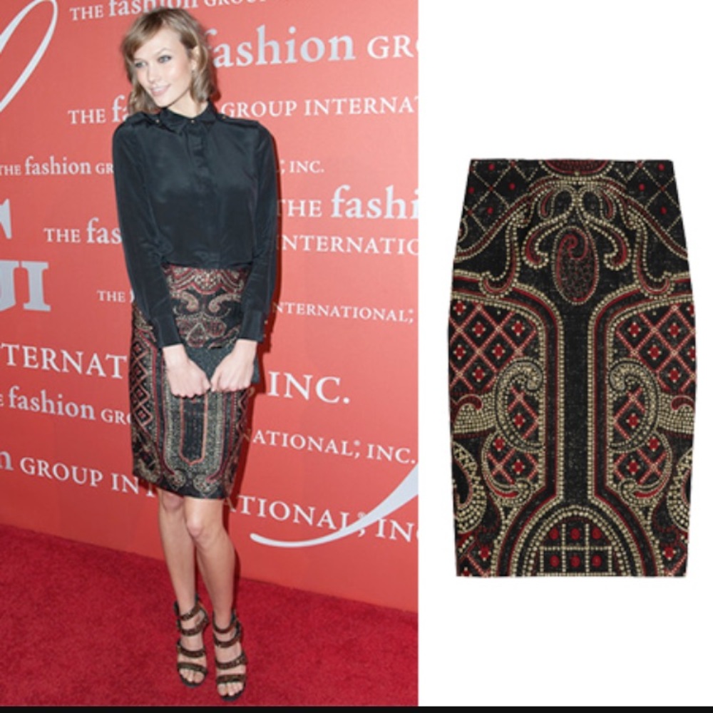 *SOLDPrabal Gurung metallic brocade pencil sk sz 2