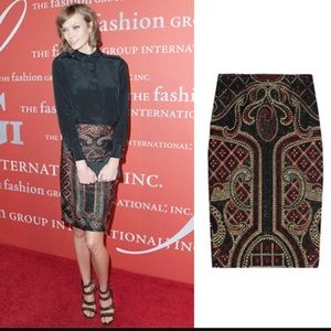 *SOLDPrabal Gurung metallic brocade pencil sk sz 2