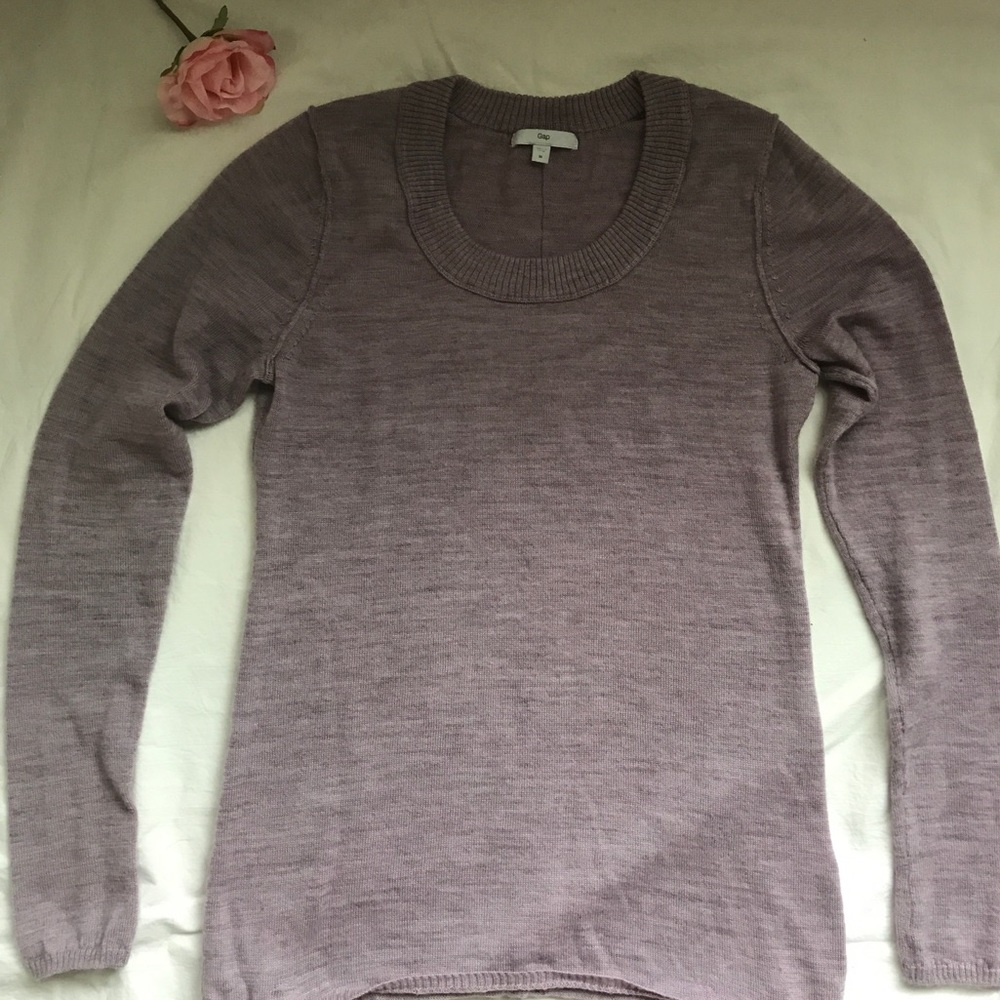 Purple gap wool crew neck sweater size medium - Picture 1 of 4